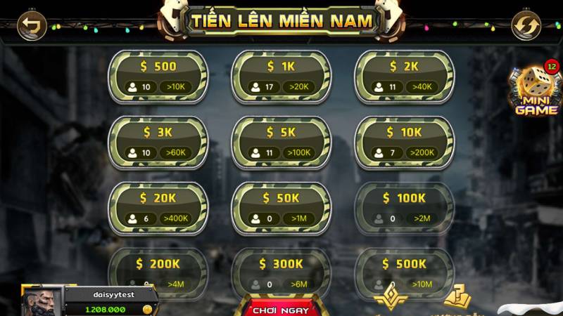 Luật chơi game tiến lên miền Nam King52