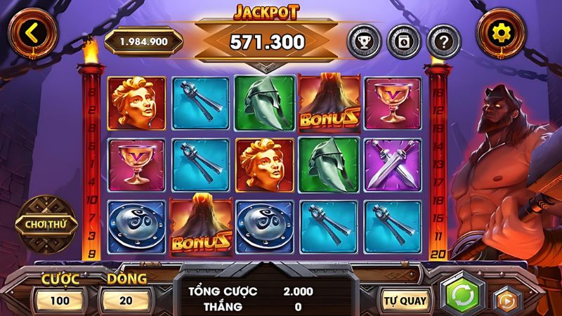  quay slotgame Siêu thợ rèn King52